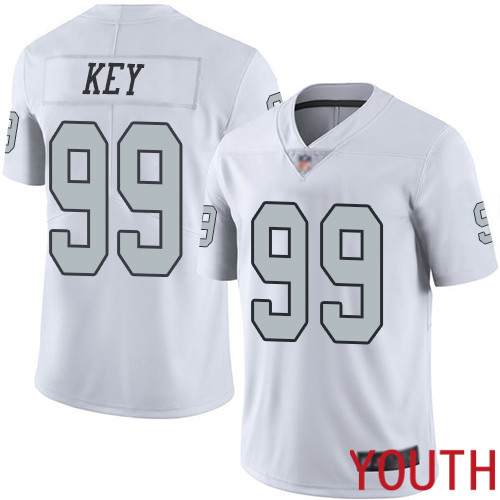 Oakland Raiders Limited White Youth Arden Key Jersey NFL Football 99 Rush Vapor Untouchable Jersey